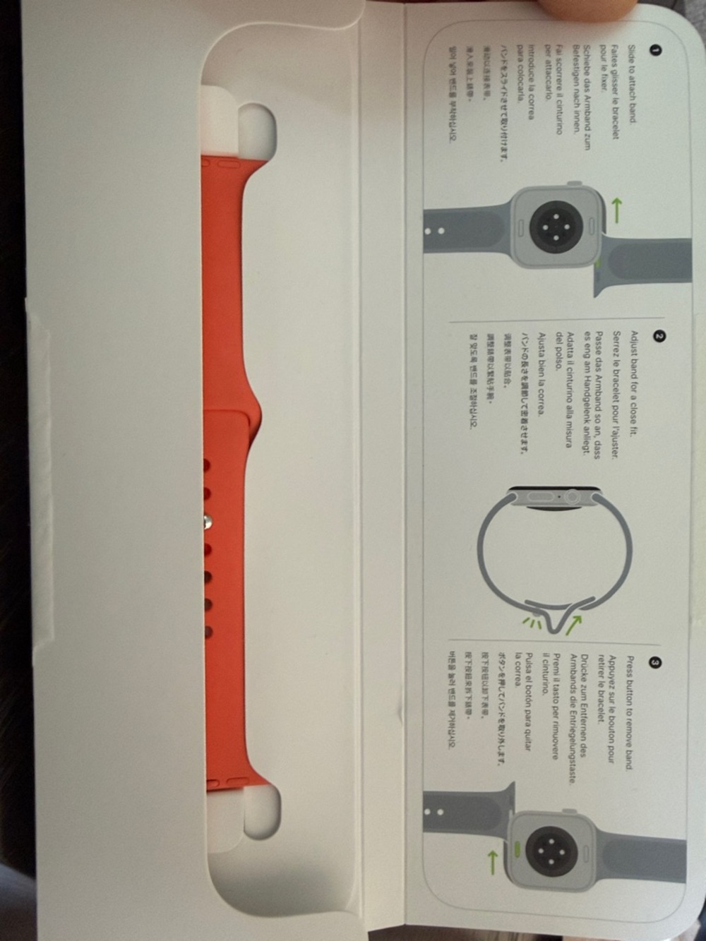 Authentic Apple Silicone Sport Band 46 mm S/M Tangerine for Apple Watch